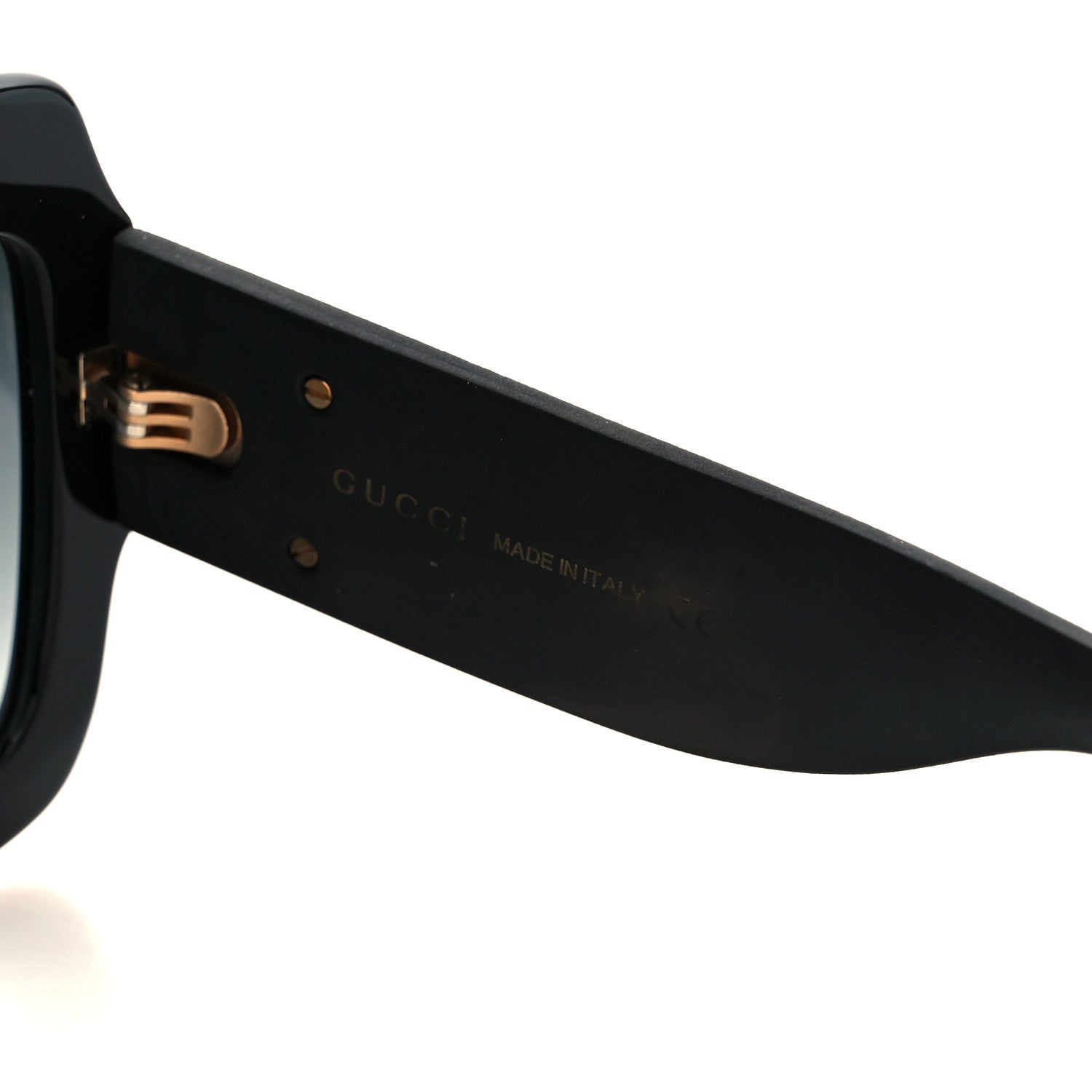 Gucci Square Frame GG0102S Sunglasses Glitter Black 6 of 7