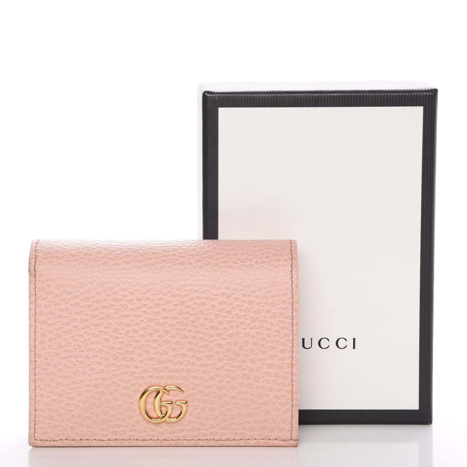 Gucci Dollar Calfskin GG Marmont Card Case Perfect Pink 12 of 12