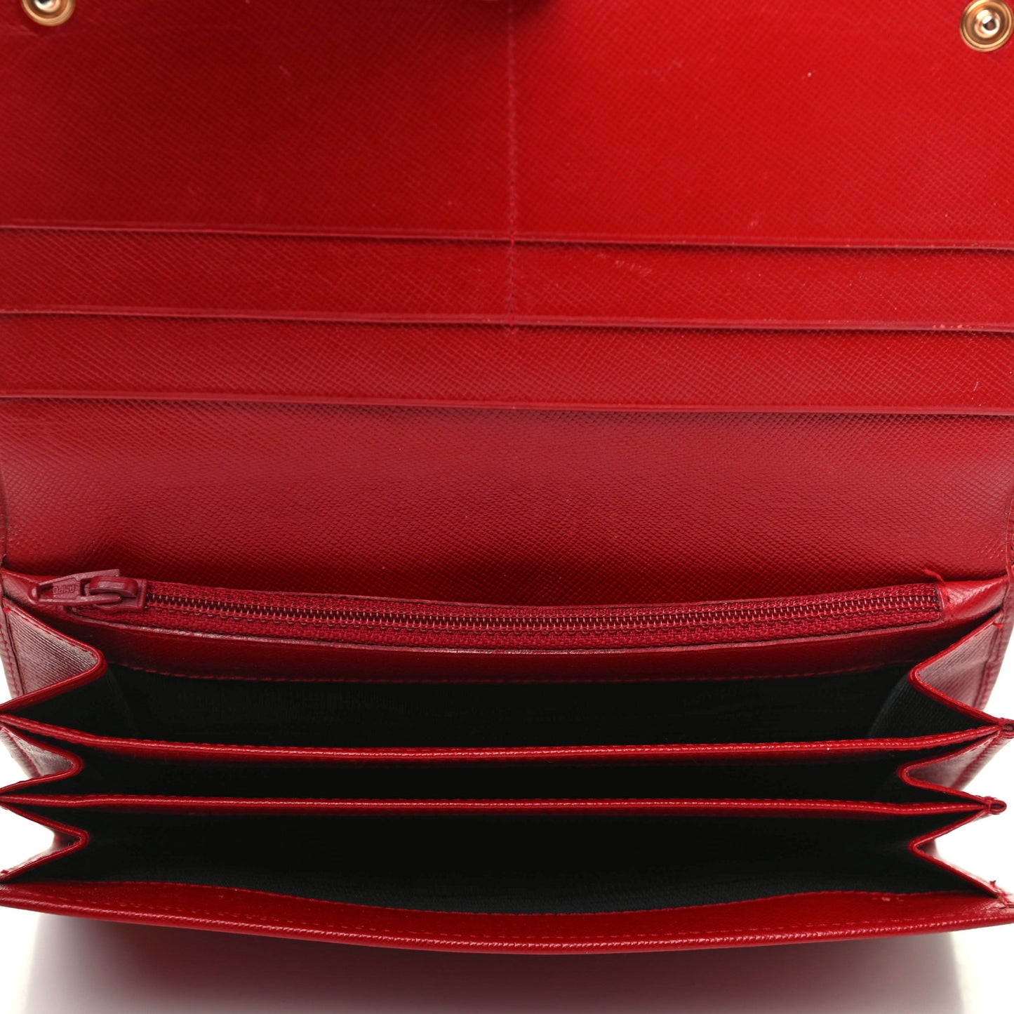 Saffiano Continental Flap Wallet Fuoco