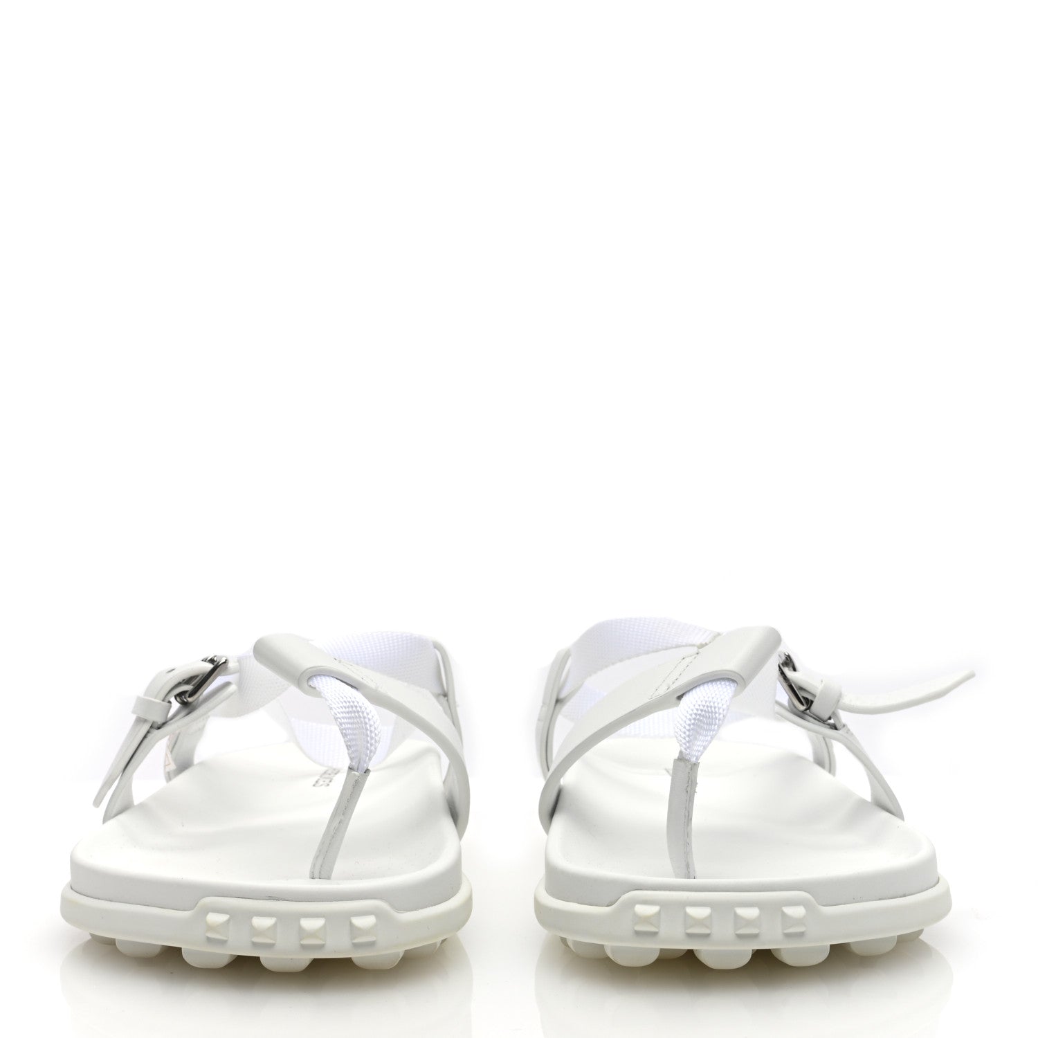 Hermes Calfskin Womens Inboard Sandals 38 White 2 of 7