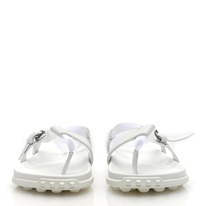 Hermes Calfskin Womens Inboard Sandals 38 White 2 of 7