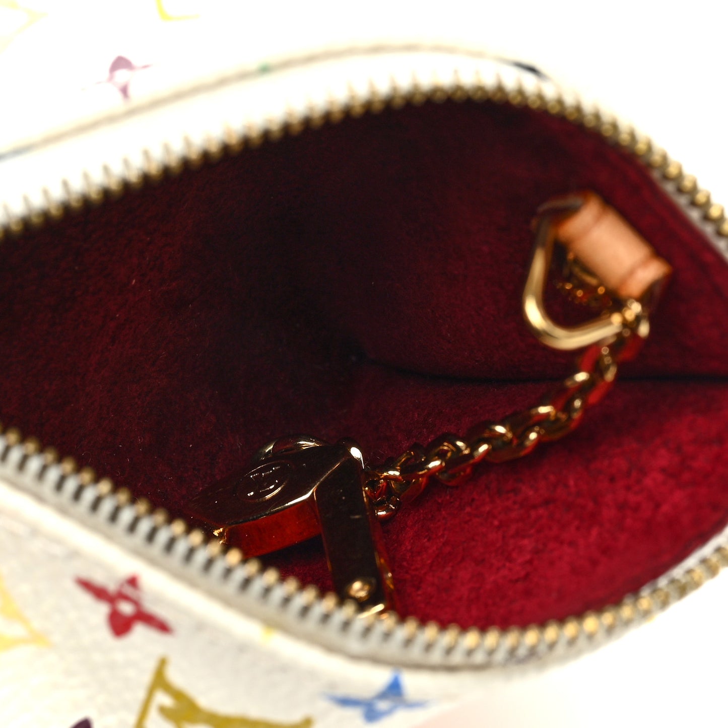 LOUIS VUITTON Monogram Multicolor Berlingot Coin Purse White