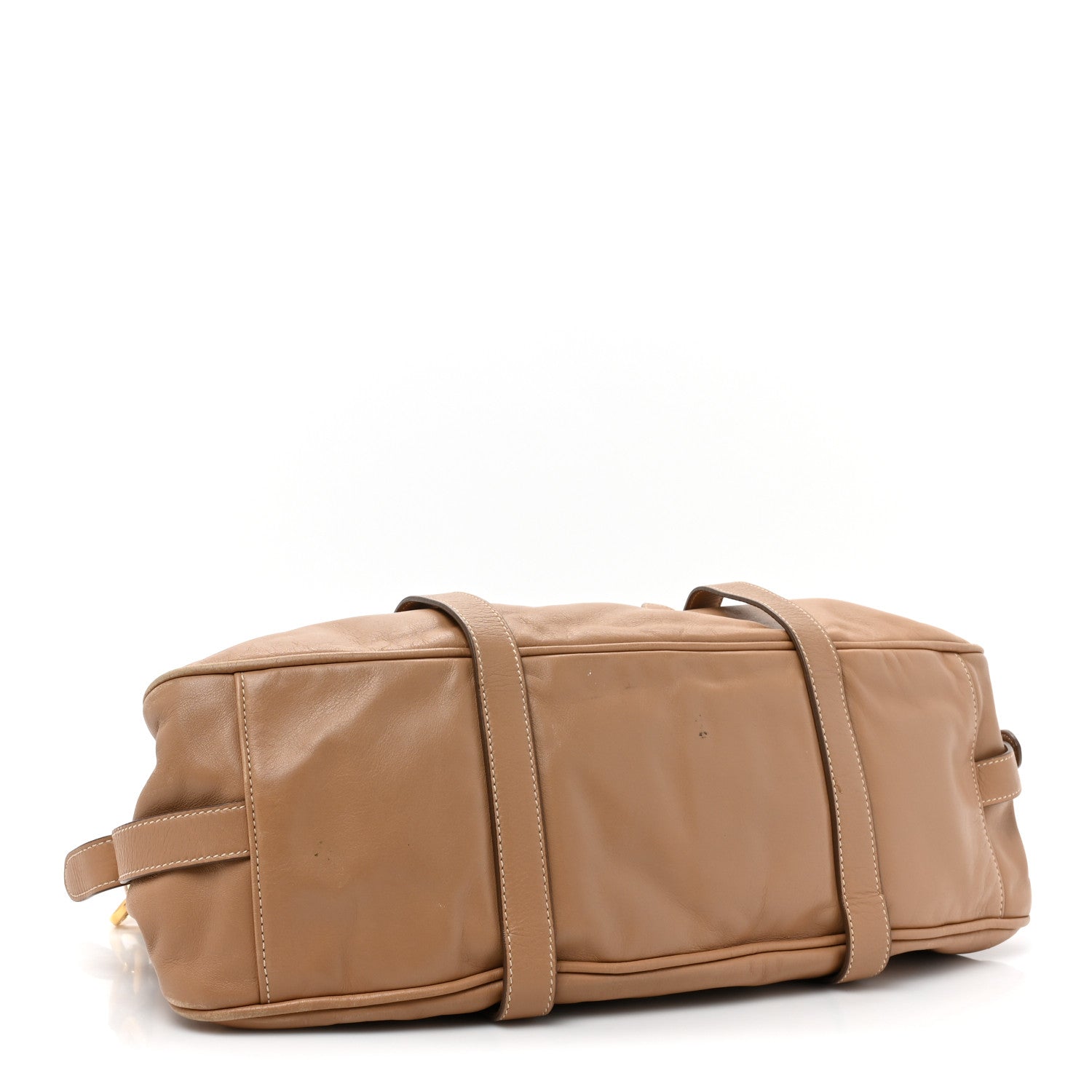 Prada Soft Calfskin Shopping Satchel Sabbia 4 of 16