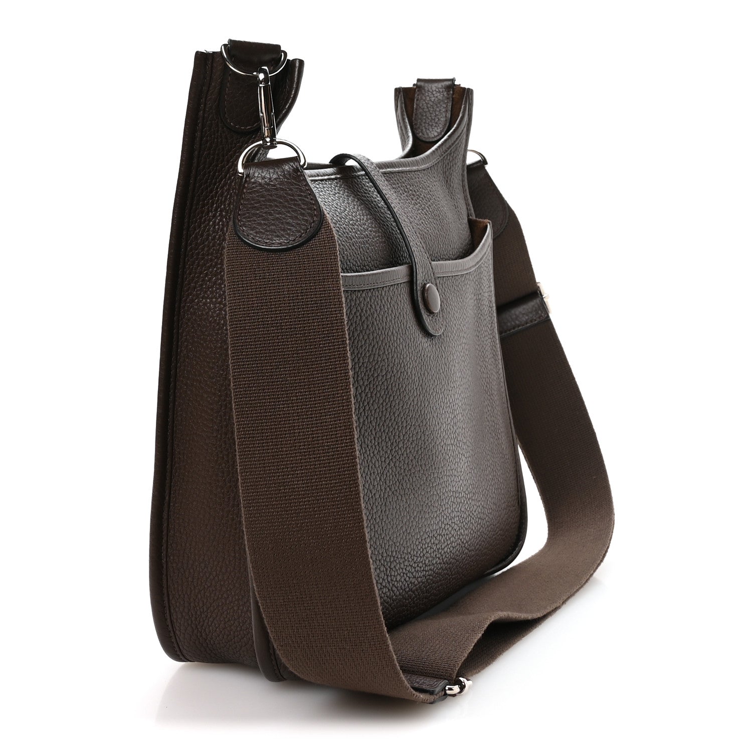 Hermes Taurillon Clemence Evelyne III PM Chocolate 3 of 10