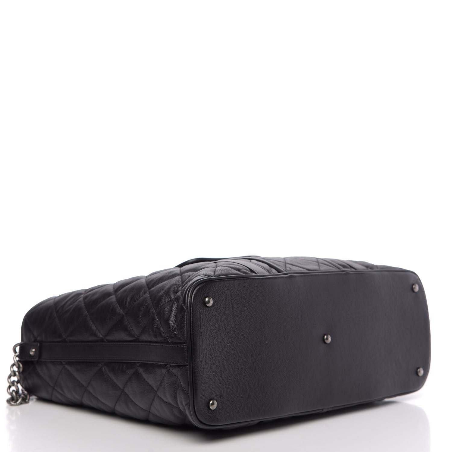 Chanel Calfskin Quilted Casual Riviera Tote Black 5 of 14