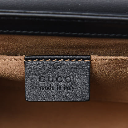 Gucci GG Supreme Monogram Calfskin Small Padlock Shoulder Bag Beige Black Cuir 6 of 12