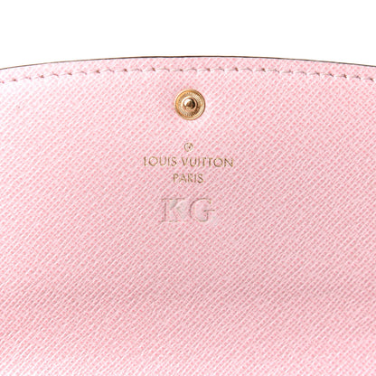 Louis Vuitton Damier Ebene Emilie Wallet Rose Ballerine 6 of 8