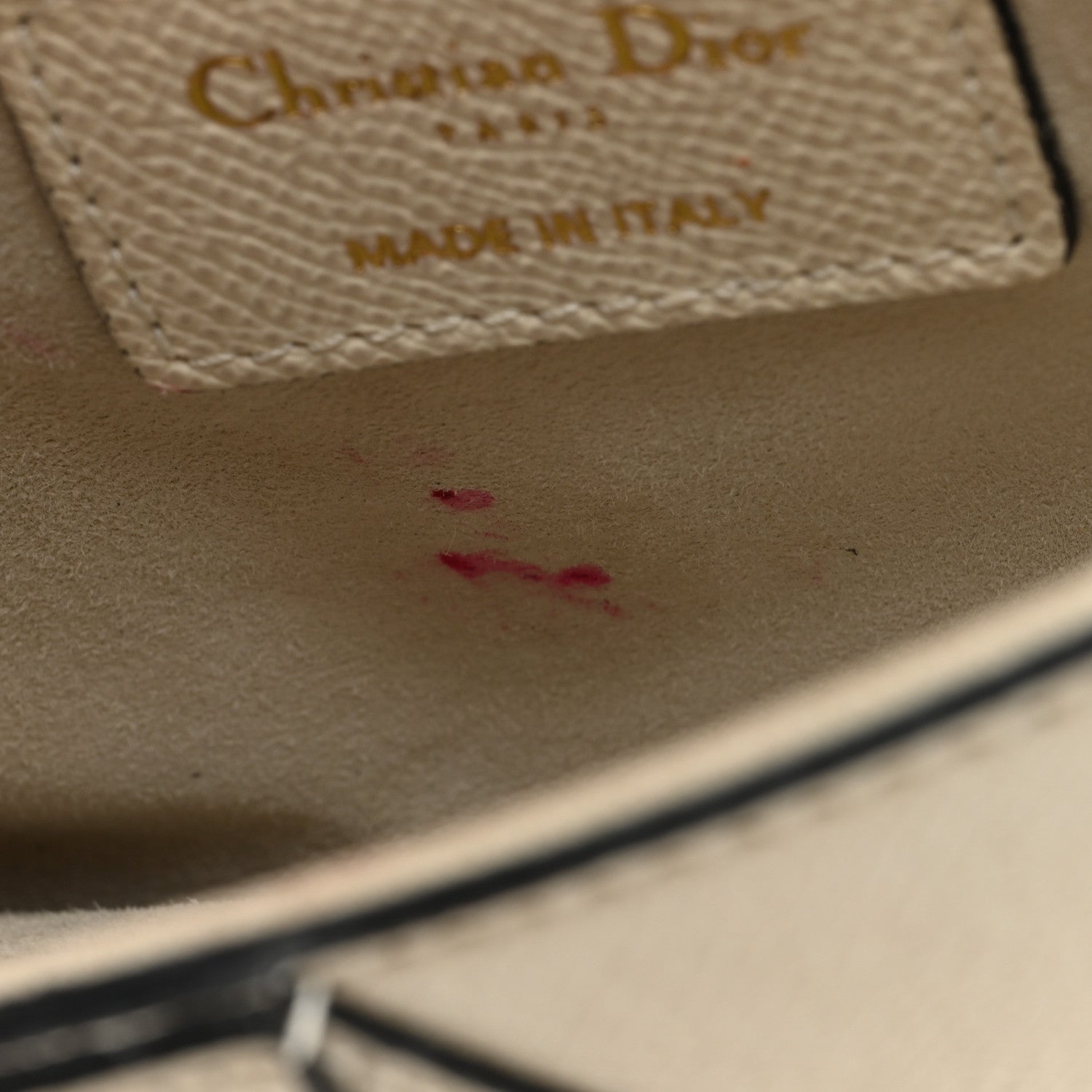 Christian Dior Grained Calfskin Mini Saddle Bag White 12 of 12