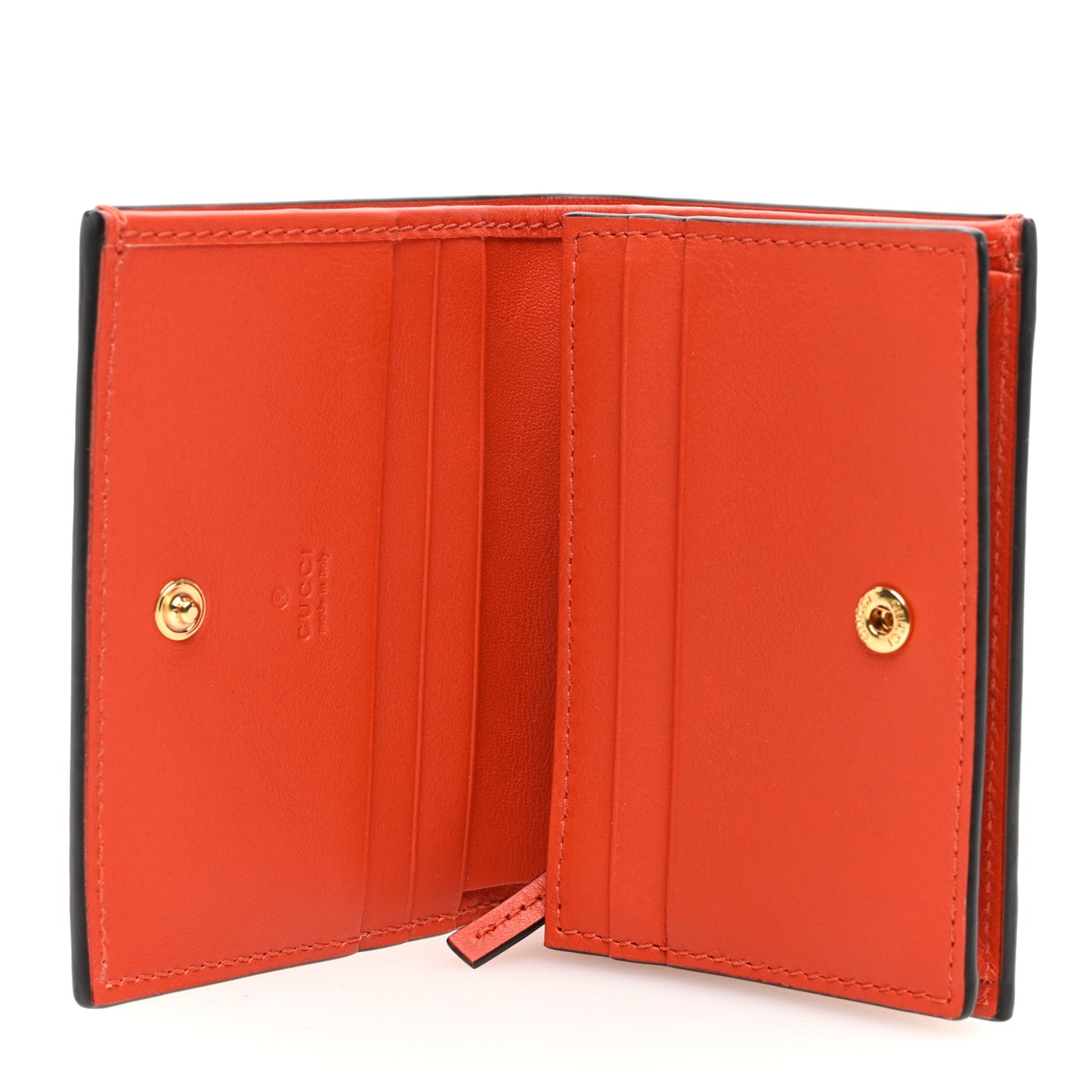 Boarded Plutone Crocodile Horsebit 1955 Card Case Wallet Sun Orange