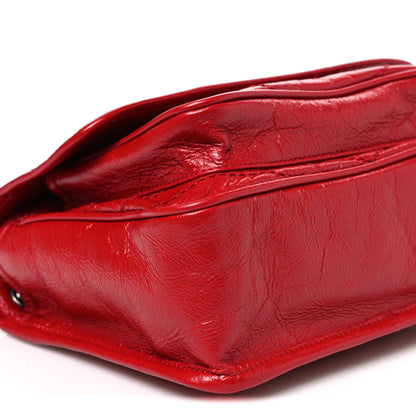 Saint Laurent Crinkled Calfskin Matelasse Monogram Baby Niki Chain Satchel Rouge Eros 8 of 10