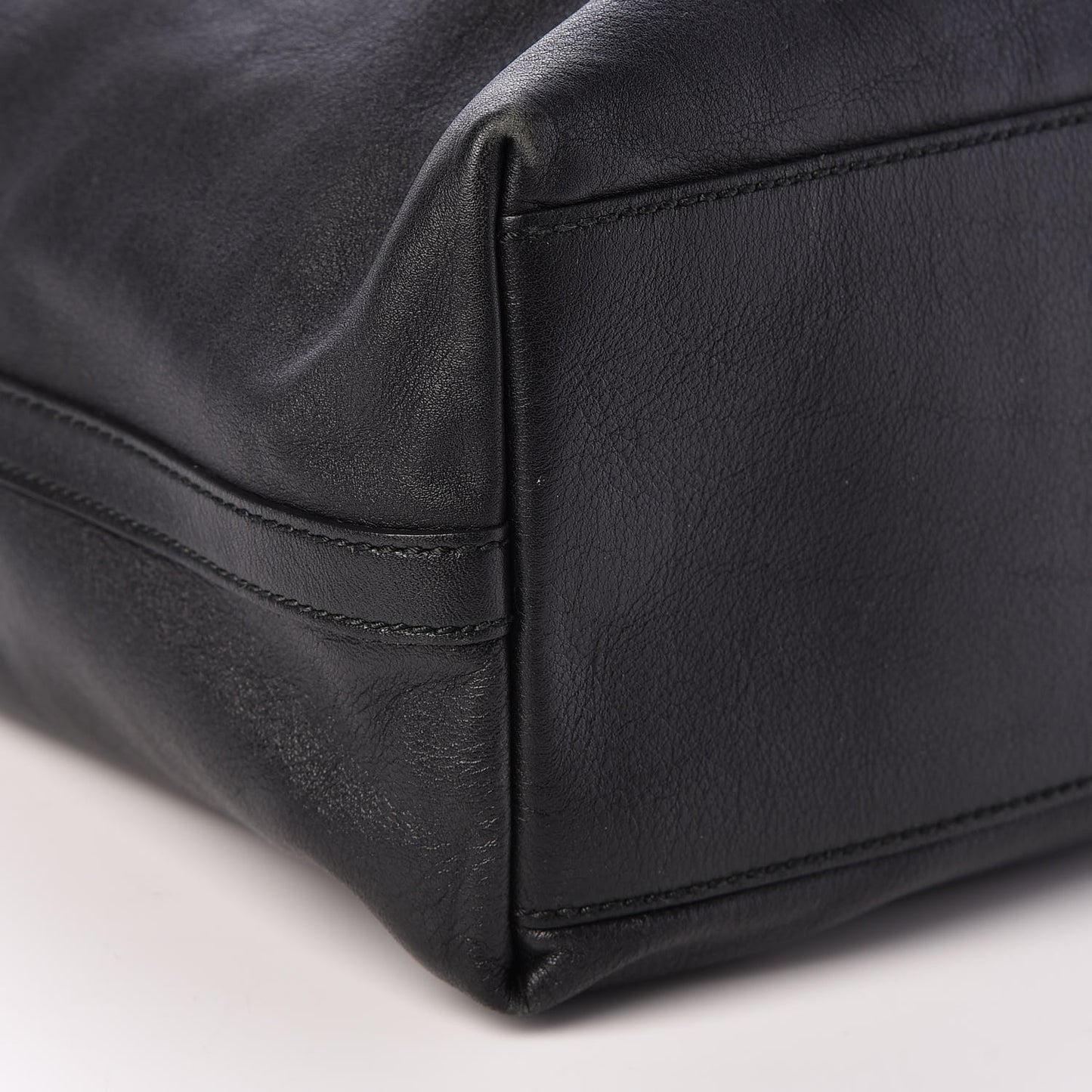 Calfskin Medium Braided Handle Gifford Tote Black