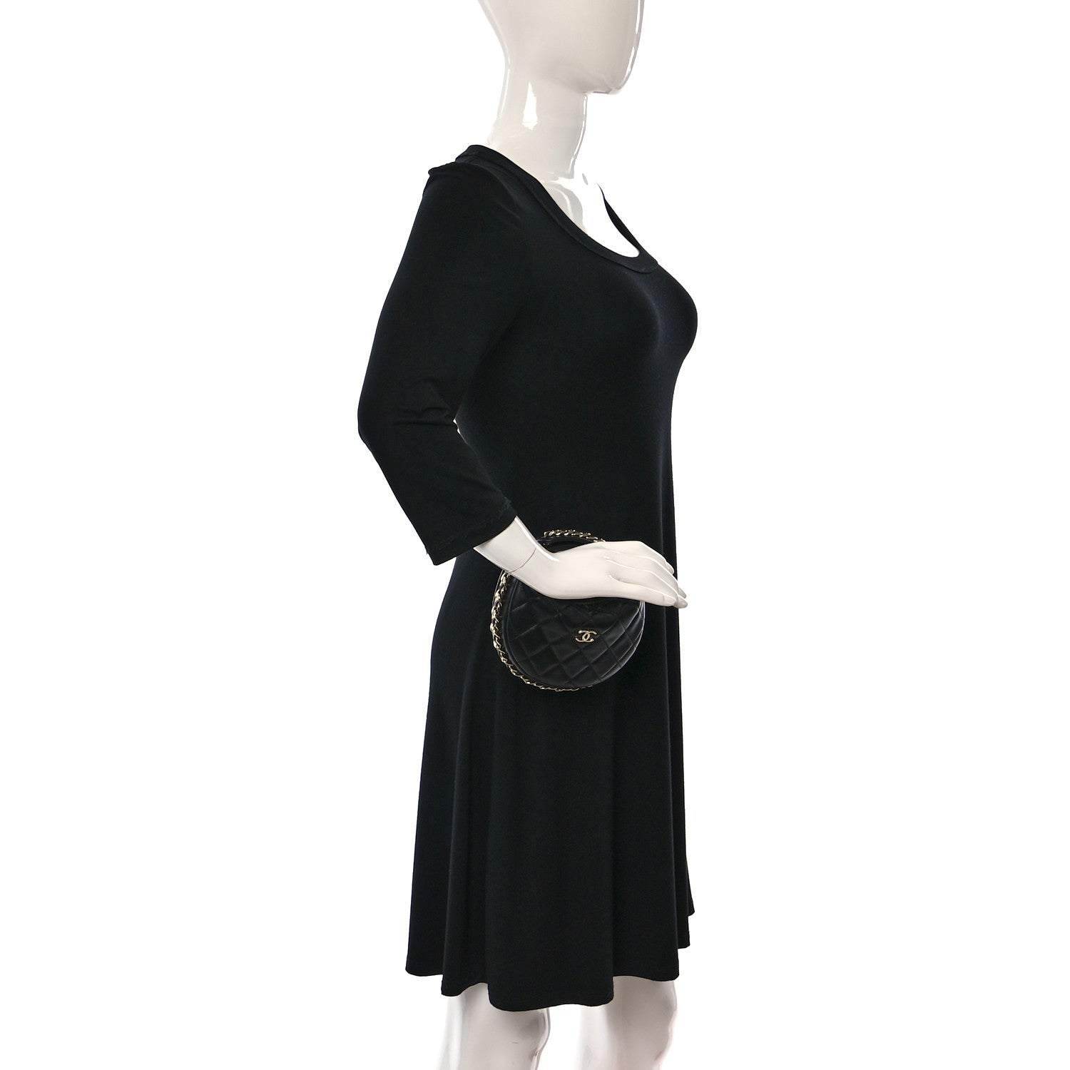 Chanel Quilted Chain Around Pouch Black 2 of 10