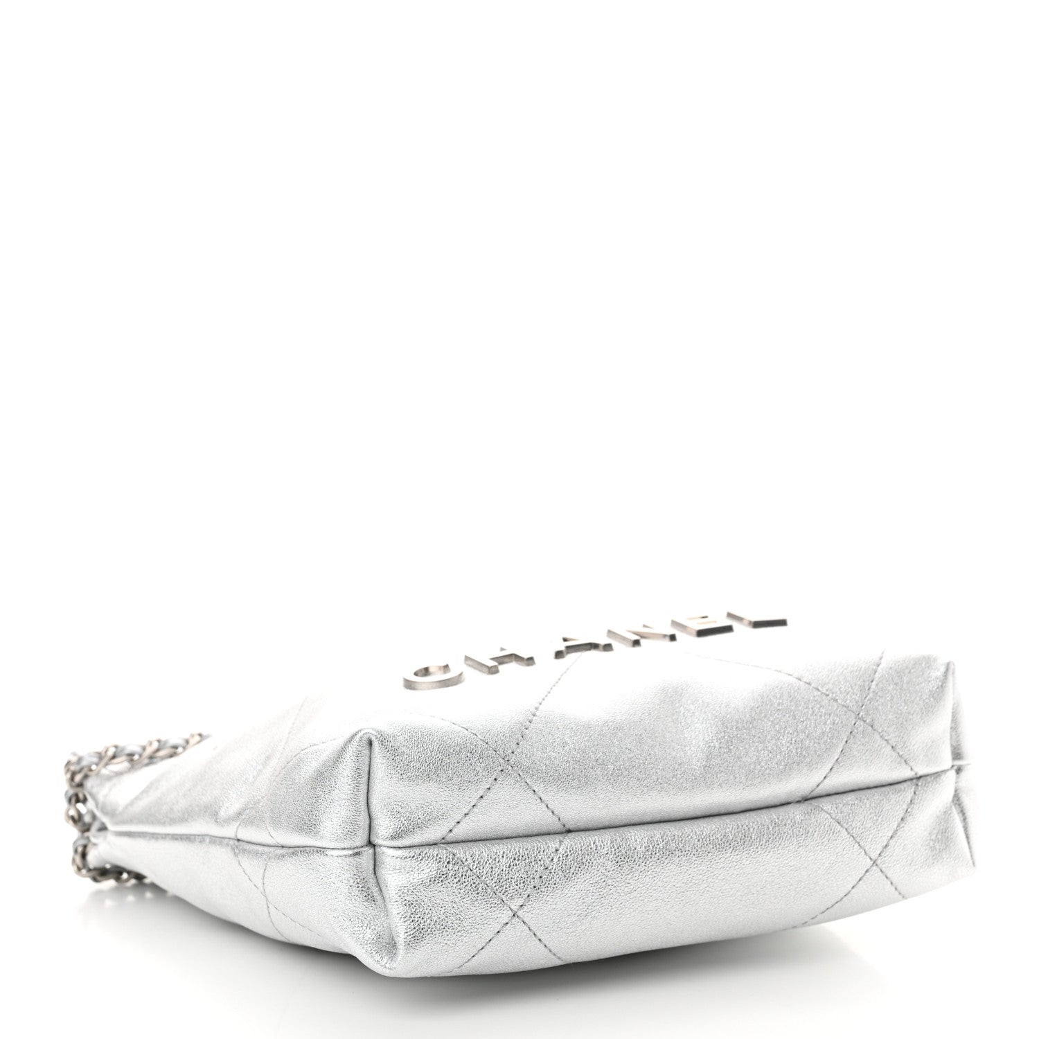 Chanel Metallic Lambskin Quilted Mini Chanel 22 Silvery 4 of 11