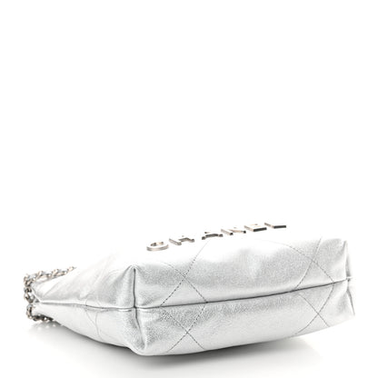Chanel Metallic Lambskin Quilted Mini Chanel 22 Silvery 4 of 11