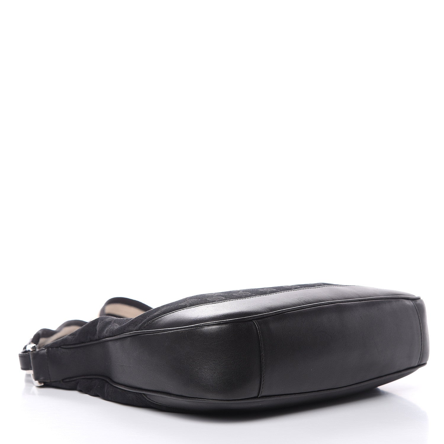 Gucci Monogram Bamboo Top Handle Bag Black 4 of 12