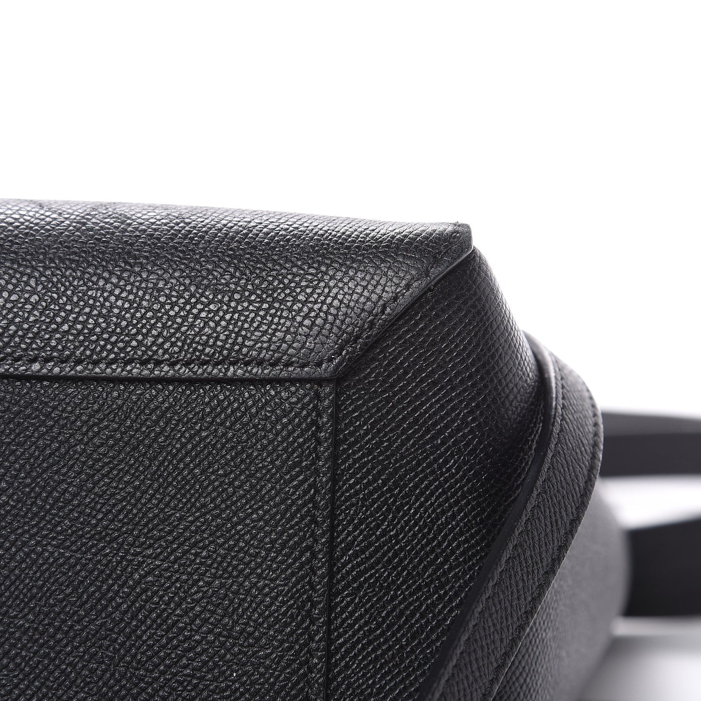 Grained Calfskin Micro Belt Bag Black