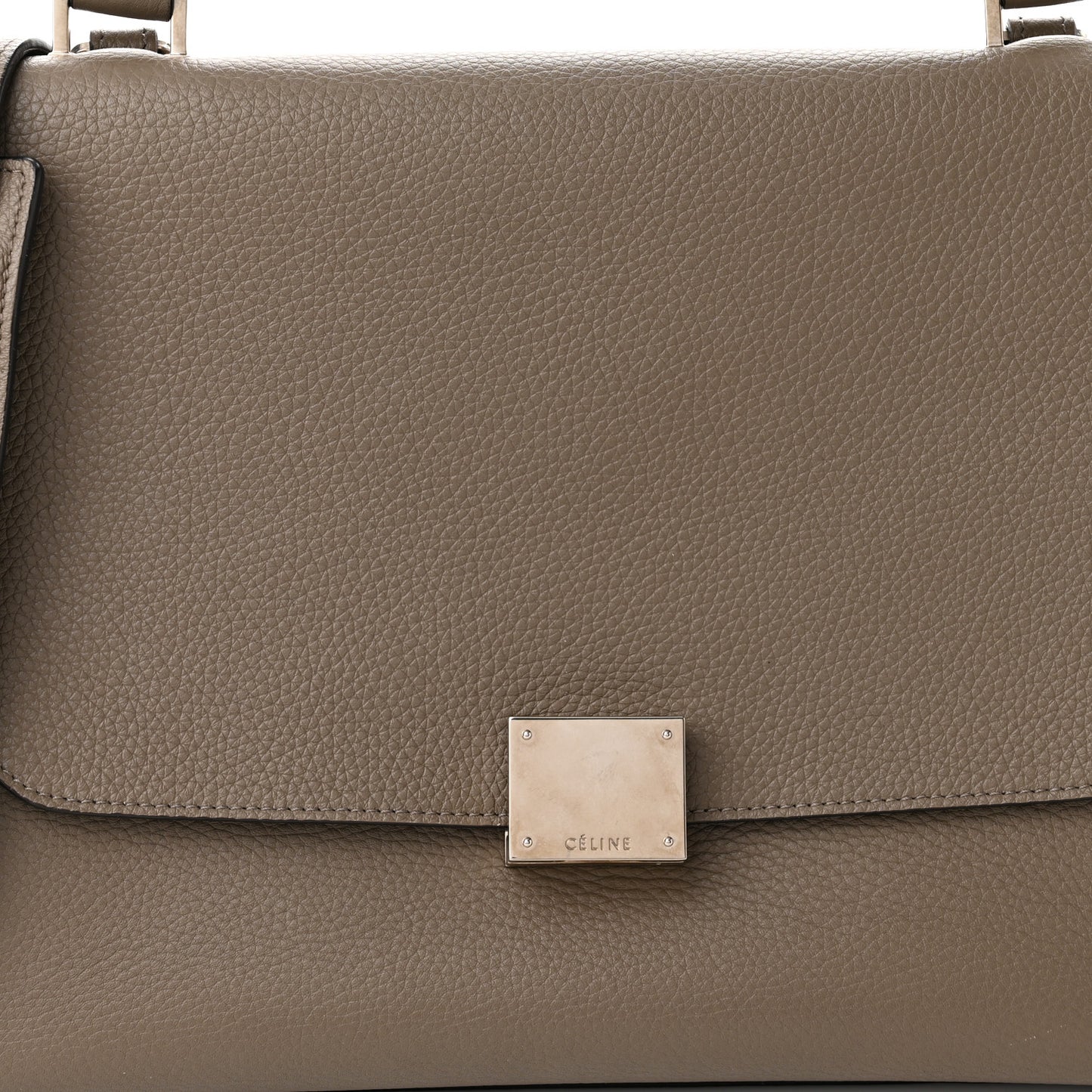 Drummed Calfskin Suede Small Trapeze Souris
