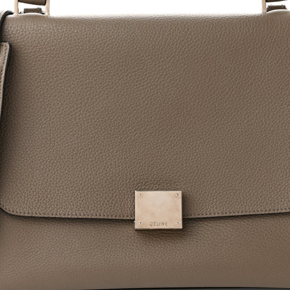Celine Drummed Calfskin Suede Small Trapeze Souris 7 of 9