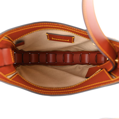 Chloe Calfskin Raffia Embroidered Small Darryl Hobo Brown 5 of 12
