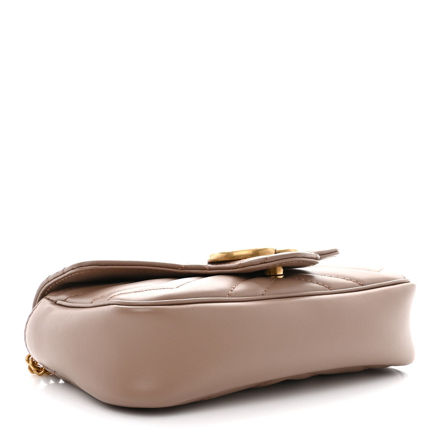 Calfskin Matelasse Super Mini GG Marmont Shoulder Bag Porcelain Rose