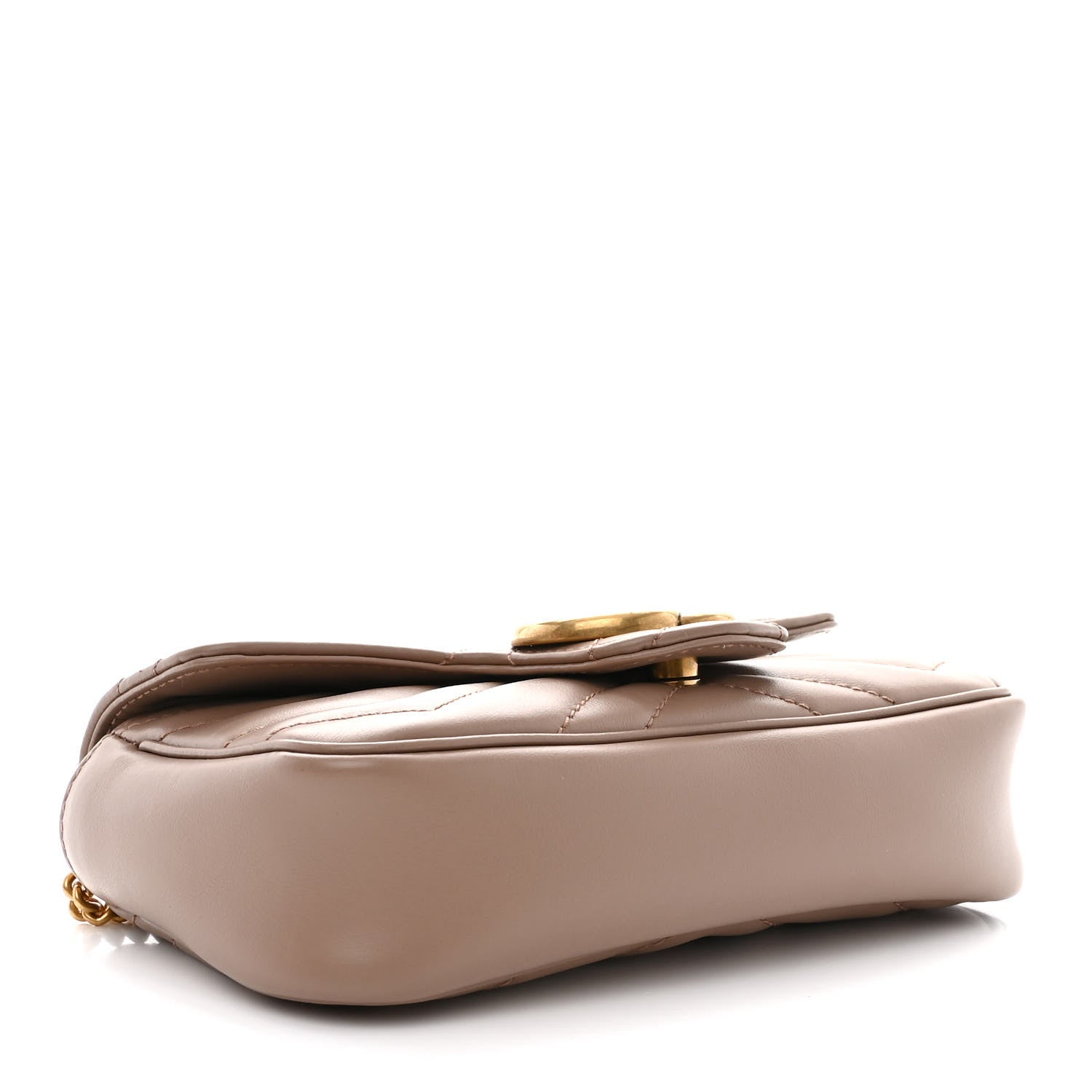 Gucci Calfskin Matelasse Super Mini GG Marmont Shoulder Bag Porcelain Rose 4 of 11