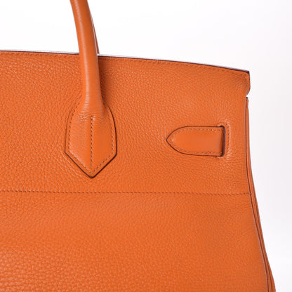 Hermes Taurillon Clemence HAC Birkin 40 Orange 22 of 33