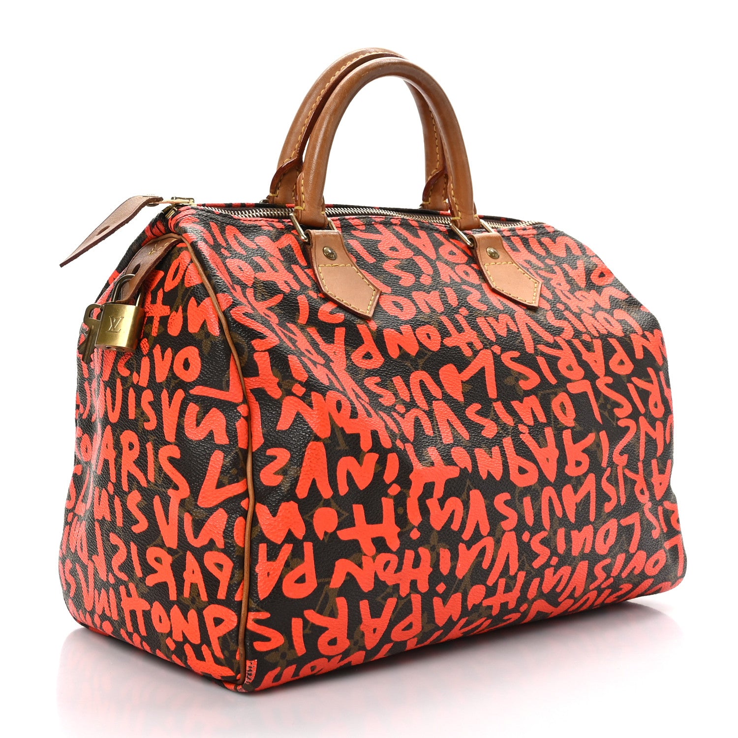 Louis Vuitton Monogram Graffiti Speedy 30 Orange 3 of 10