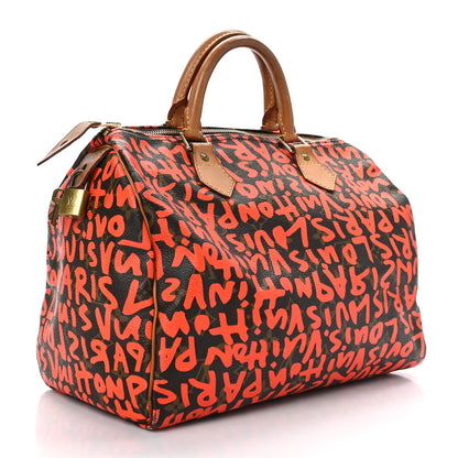 Louis Vuitton Monogram Graffiti Speedy 30 Orange 3 of 10