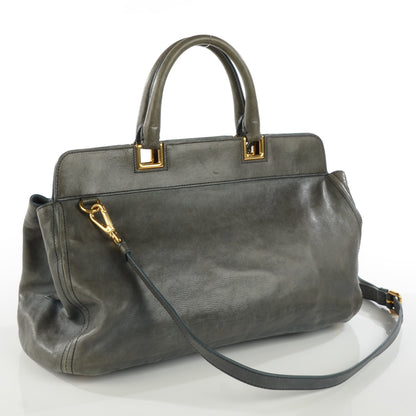 Prada Glace Calf Frame Satchel Avio 3 of 12