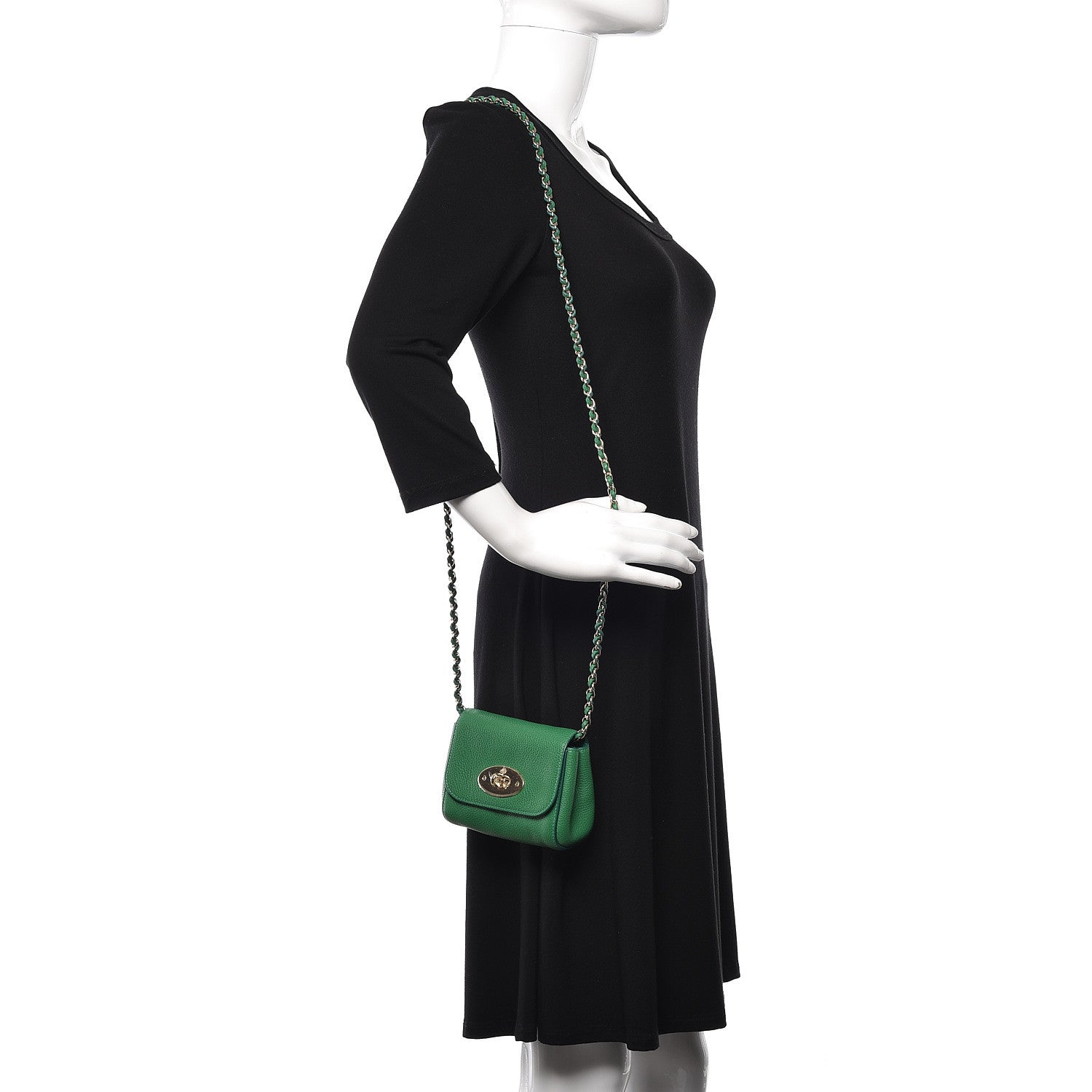 Mulberry Small Classic Grain Calfskin Mini Lily Jungle Green 2 of 11