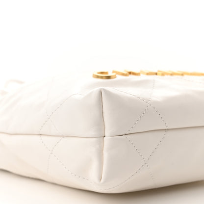 Chanel Shiny Calfskin Quilted Mini Chanel 22 White 9 of 11