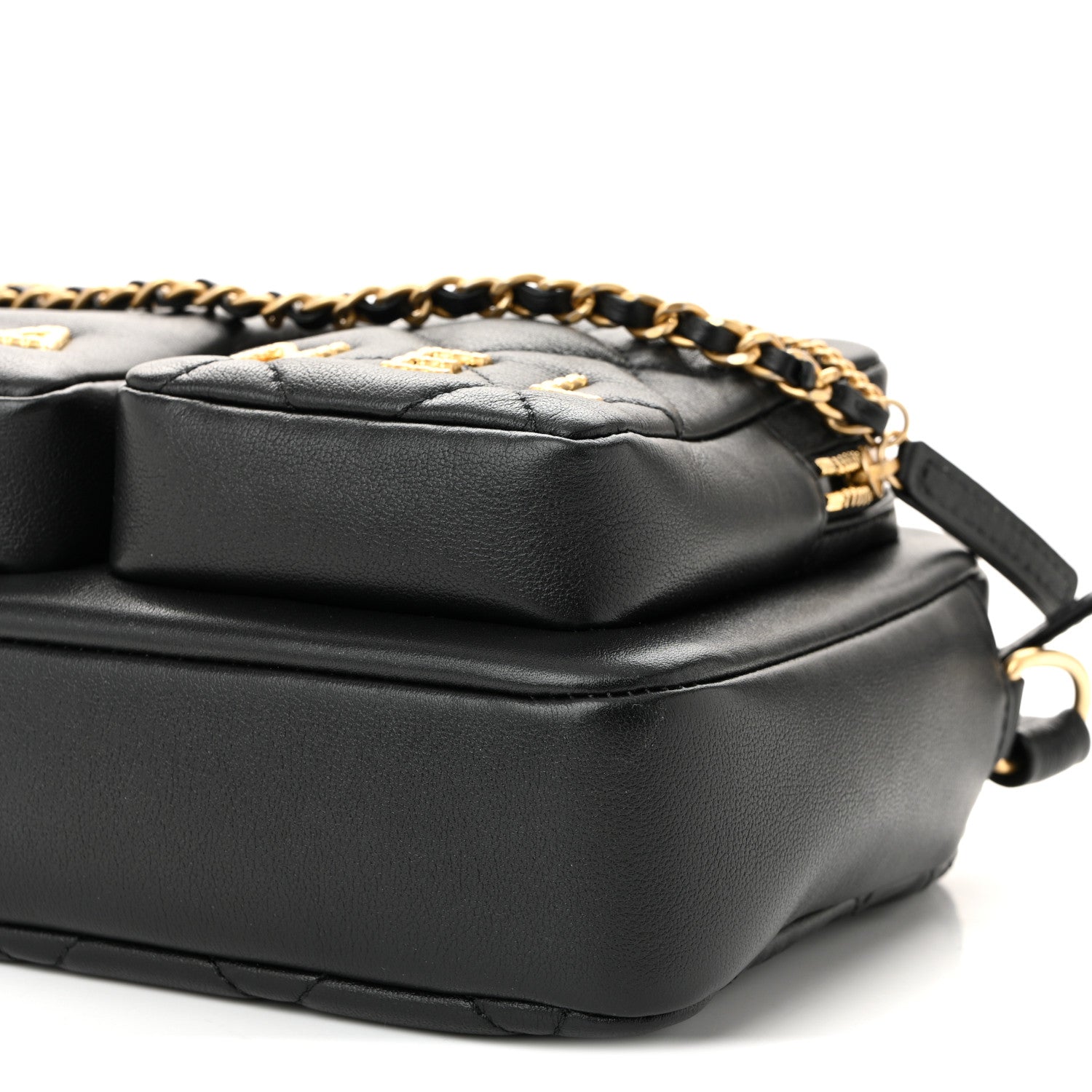 Chanel Calfskin Quilted Small Camera Case Black 10 of 10