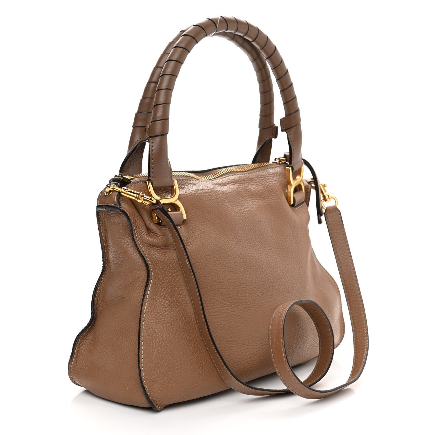 Chloe Calfskin Small Marcie Satchel Nut 3 of 12