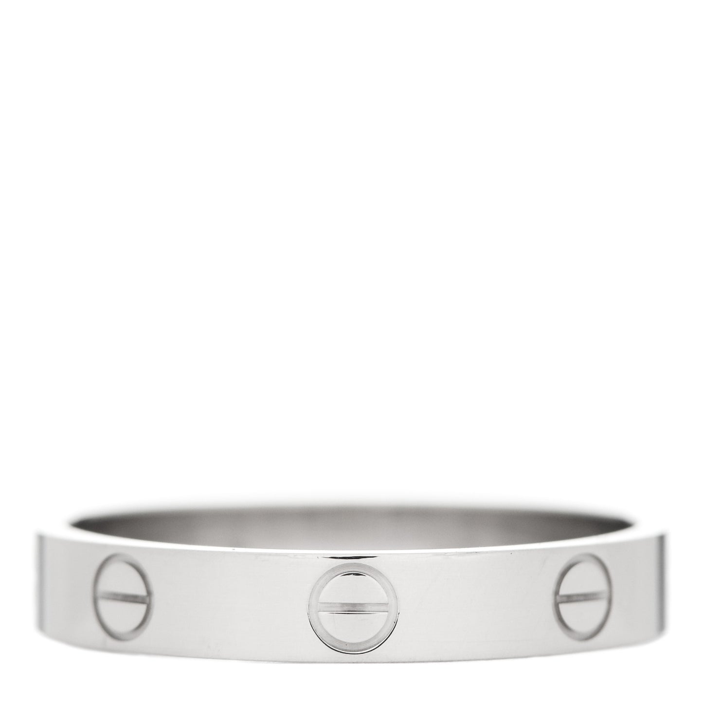 18K White Gold 3.5mm LOVE Wedding Band Ring 60 9.25