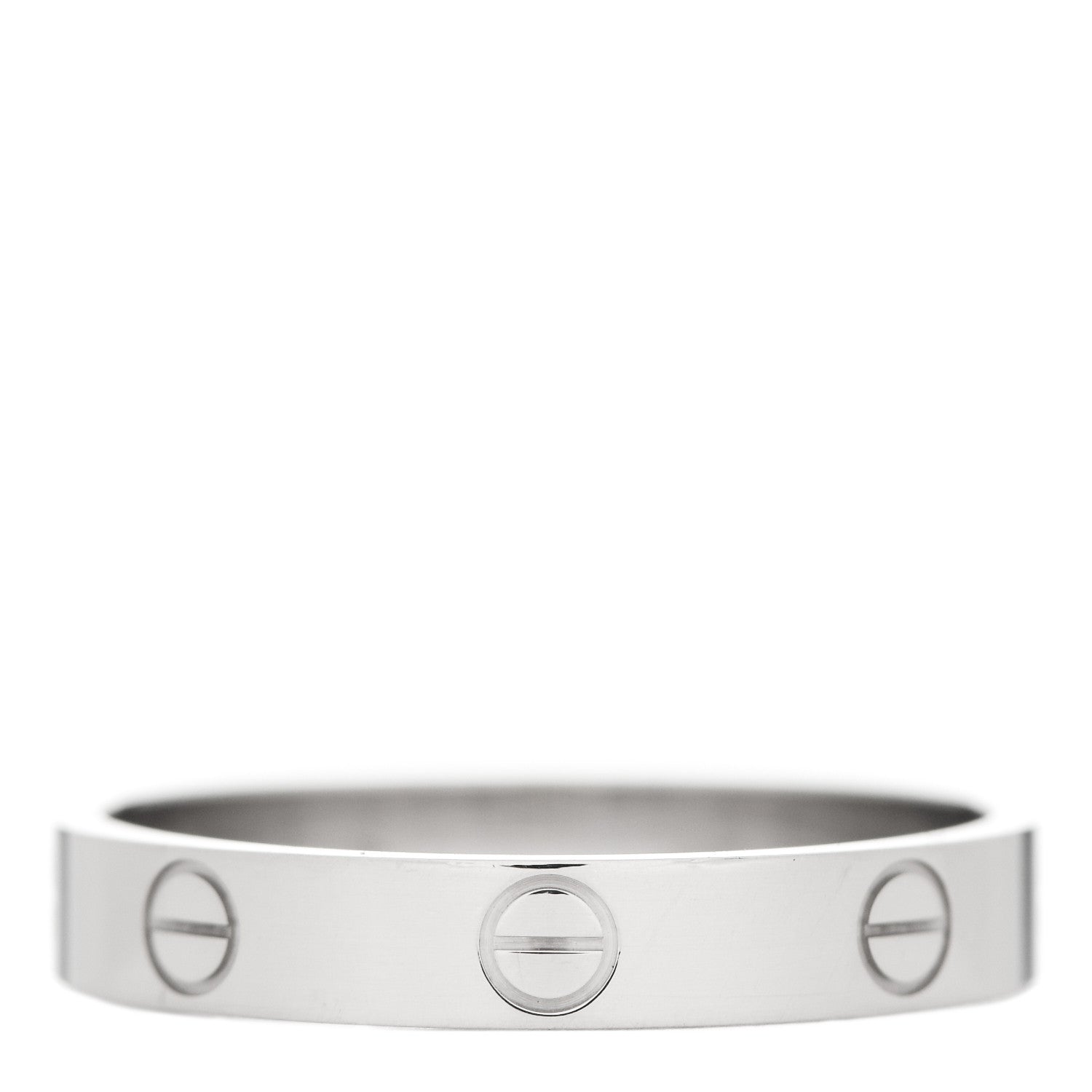Cartier 18K White Gold 3.5mm LOVE Wedding Band Ring 60 9.25 3 of 4