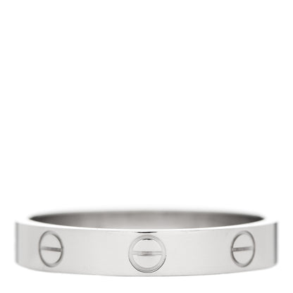 Cartier 18K White Gold 3.5mm LOVE Wedding Band Ring 60 9.25 3 of 4