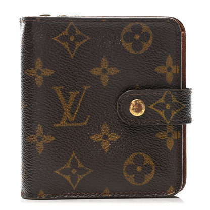 Louis Vuitton Monogram Compact Zippe Zipped Wallet 1 of 8