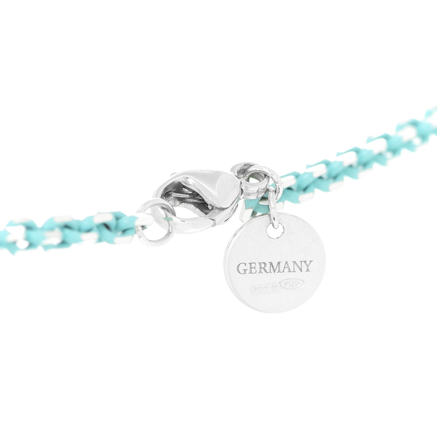 Sterling Silver Enamel 1.75mm Chain Necklace Blue 30"