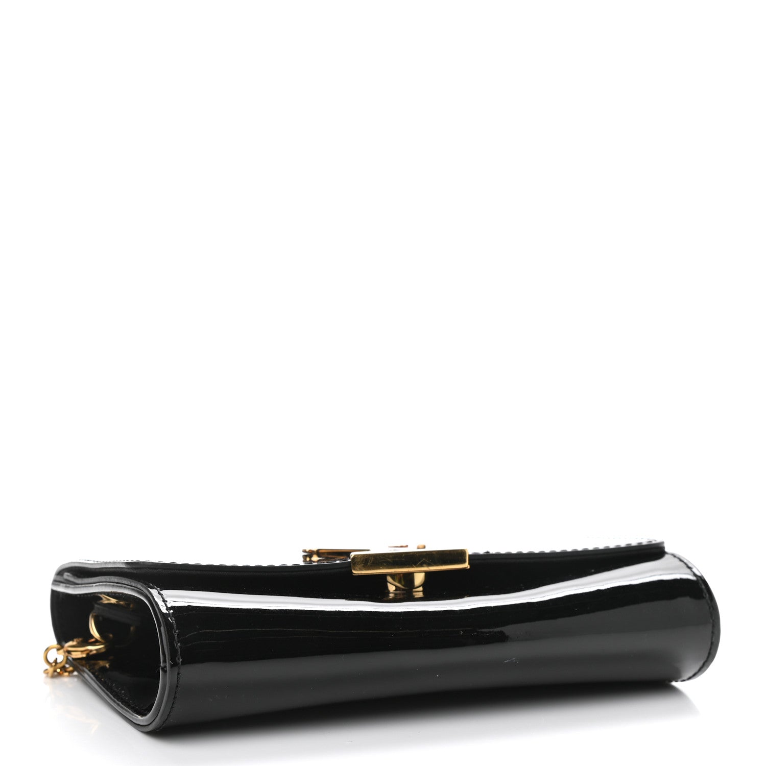 Louis Vuitton Patent Louise PM Chain Clutch Black 4 of 12