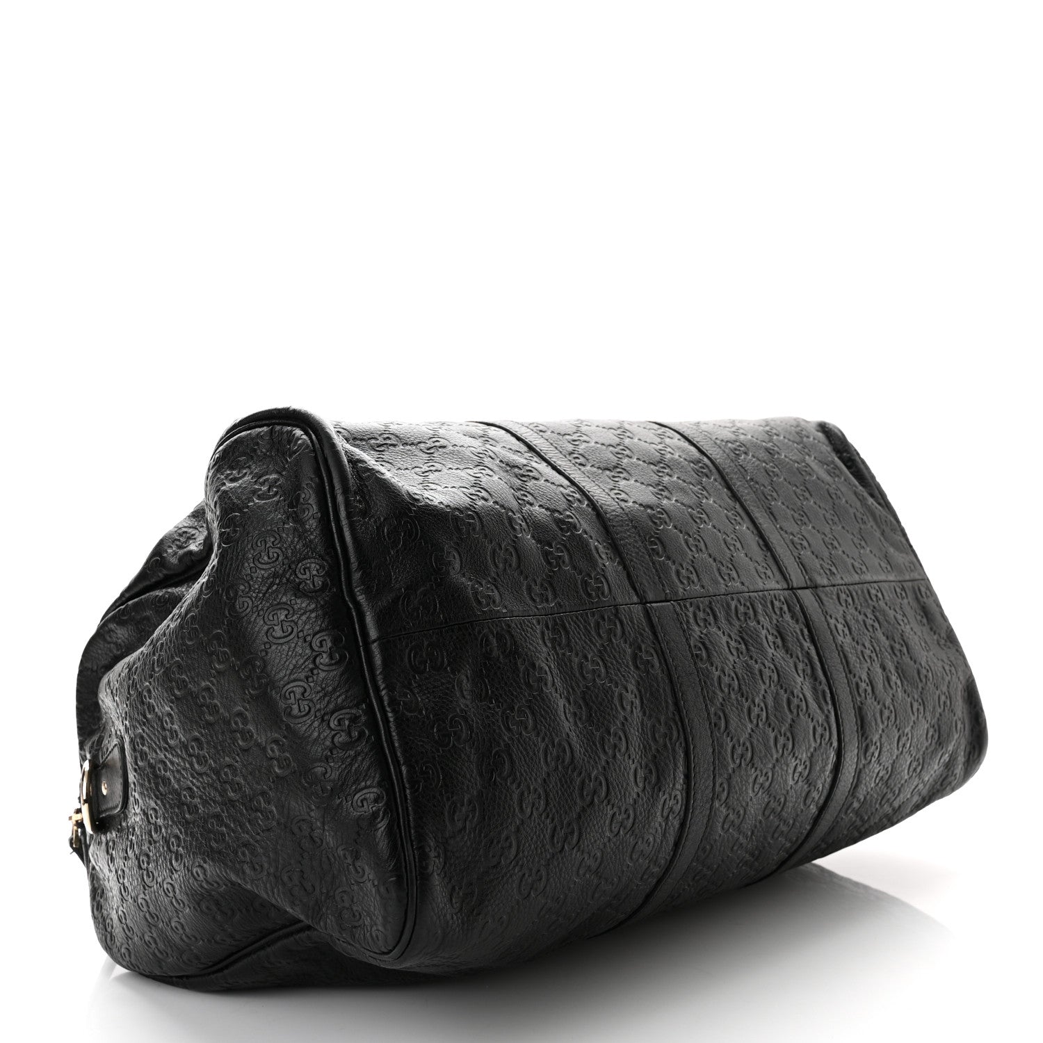 Gucci Guccissima Medium Carry On Duffle Black 4 of 11