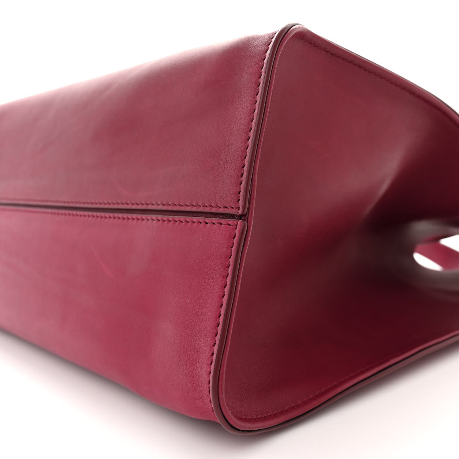 The Row Polished Saddle Calfskin Alexia Bag Amaranto 10 of 16