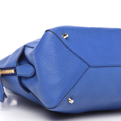 Burberry London Grainy Calfskin Medium Greenwood Bowling Bag Brilliant Blue 6 of 10