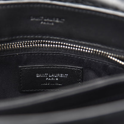 Saint Laurent Shearling Toy Loulou Shoulder Bag Black 8 of 11