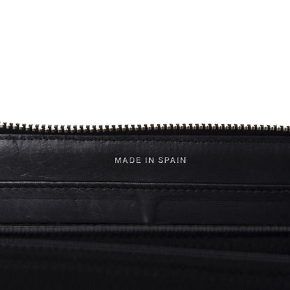 Chanel Lambskin Double Stitch Quilted Large Gusset Zip Around Wallet Black 15 of 19