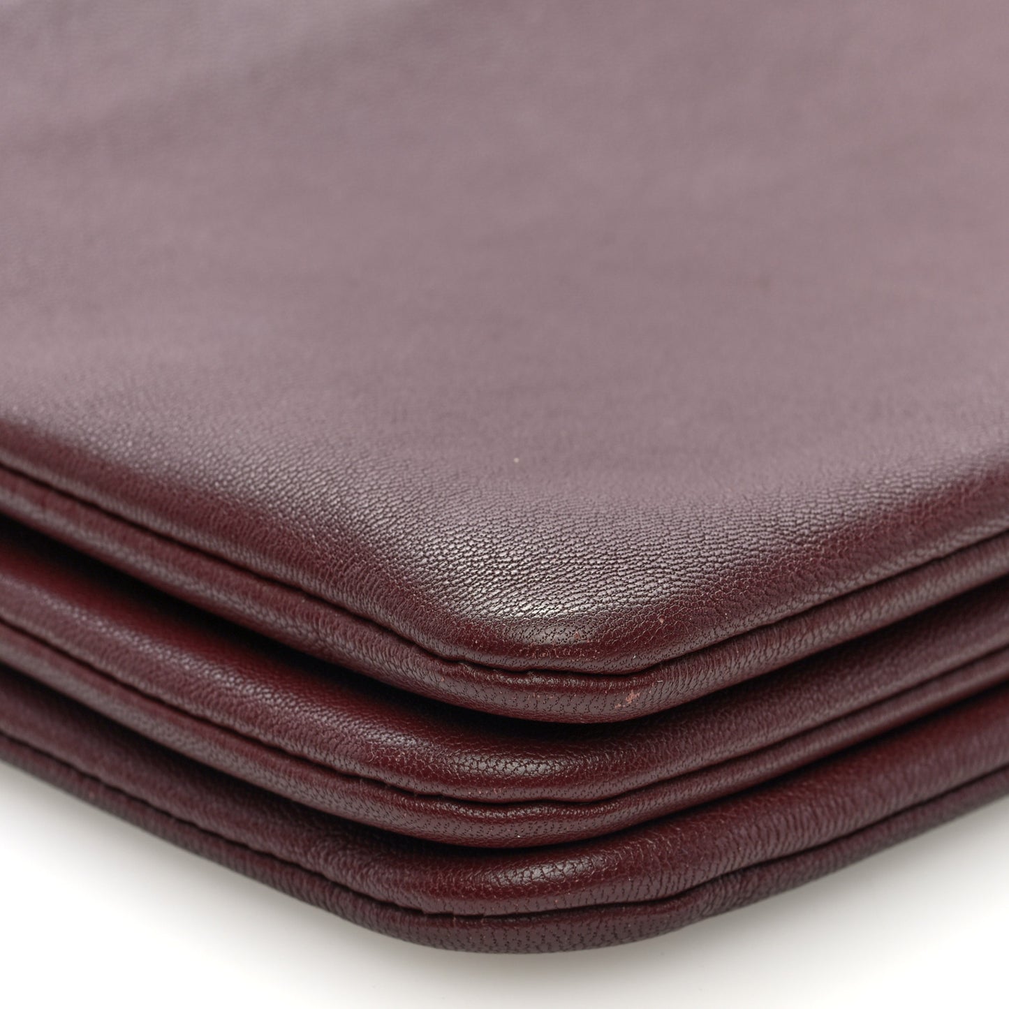 Smooth Lambskin Small Trio Crossbody Bag Burgundy