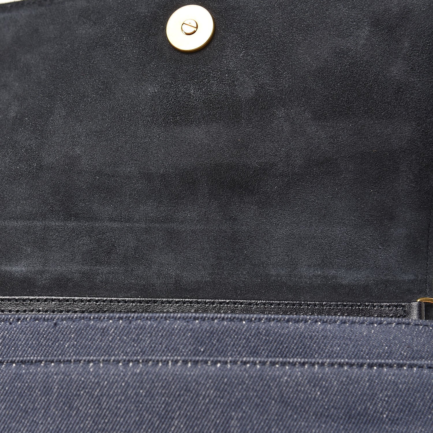 Christian Dior Denim Studded Wallet on Chain Pouch Blue 12 of 12