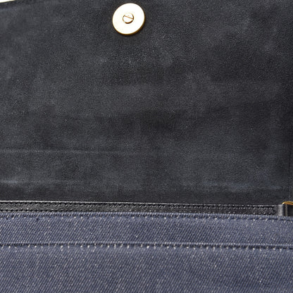 Christian Dior Denim Studded Wallet on Chain Pouch Blue 12 of 12