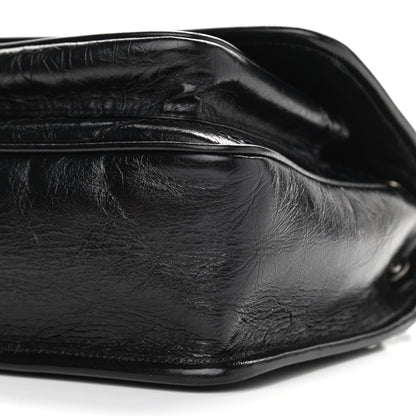 Saint Laurent Crinkled Calfskin Matelasse Monogram Baby Niki Chain Satchel Black 11 of 11