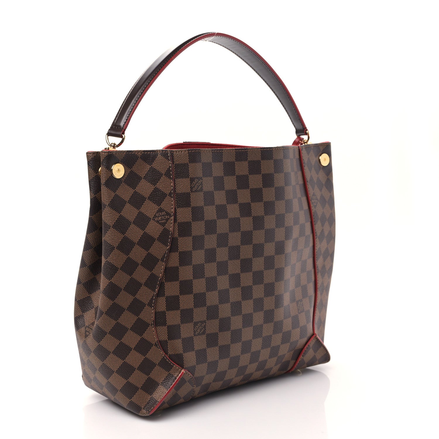 Louis Vuitton Damier Ebene Caissa Hobo Cherry 3 of 8