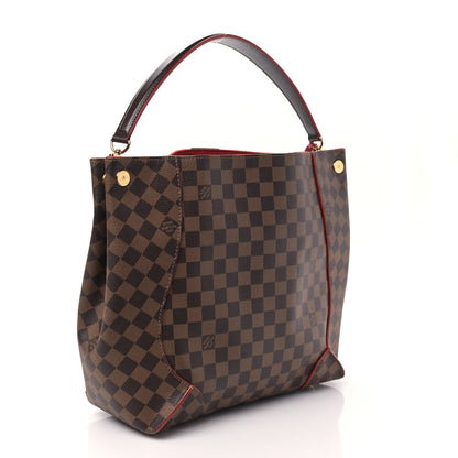 Louis Vuitton Damier Ebene Caissa Hobo Cherry 3 of 8